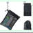 AquaMesh Shower Caddy: Compact & Lightweight Organizer with Suction Cup, Hanging Cord, Zipper & Drawstring Pouch - Black (12L x 9W, 14L x 10W)