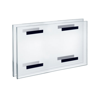 Porte-affiche arrière transparent en acrylique transparent l 17 po x H 11 po - horizontal / paysage, paquet de 2