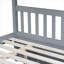 Structure de lit superposé convertible en bois d'hévéa massif gris ardoise sur lit double avec lit gigogne escamotable pour les chambres d'enfant partagées et les chambres d'amis
