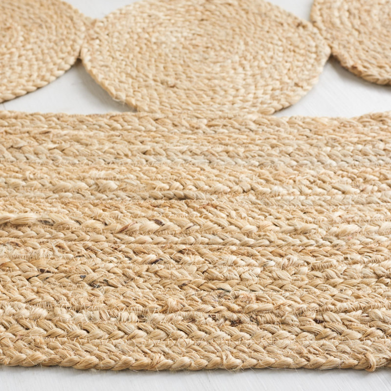 Venessa Natural Fiber Hand Woven Jute Solid Color Rug, Round 8'