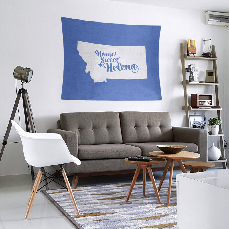 Tapisserie Helena Montana, H 27,5 po x l 37,5 po, Bleu