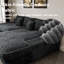 Canapé-lit modulaire en L de 104,3 po avec méridienne en forme de L avec méridienne, sans emballage assemblé, conception modulaire pour le salon et le salon, gris droit-758363465