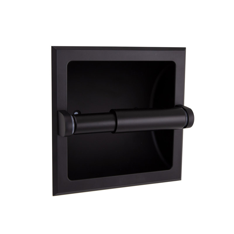 Diallo Recessed Toilet Paper Holder, Matte Black