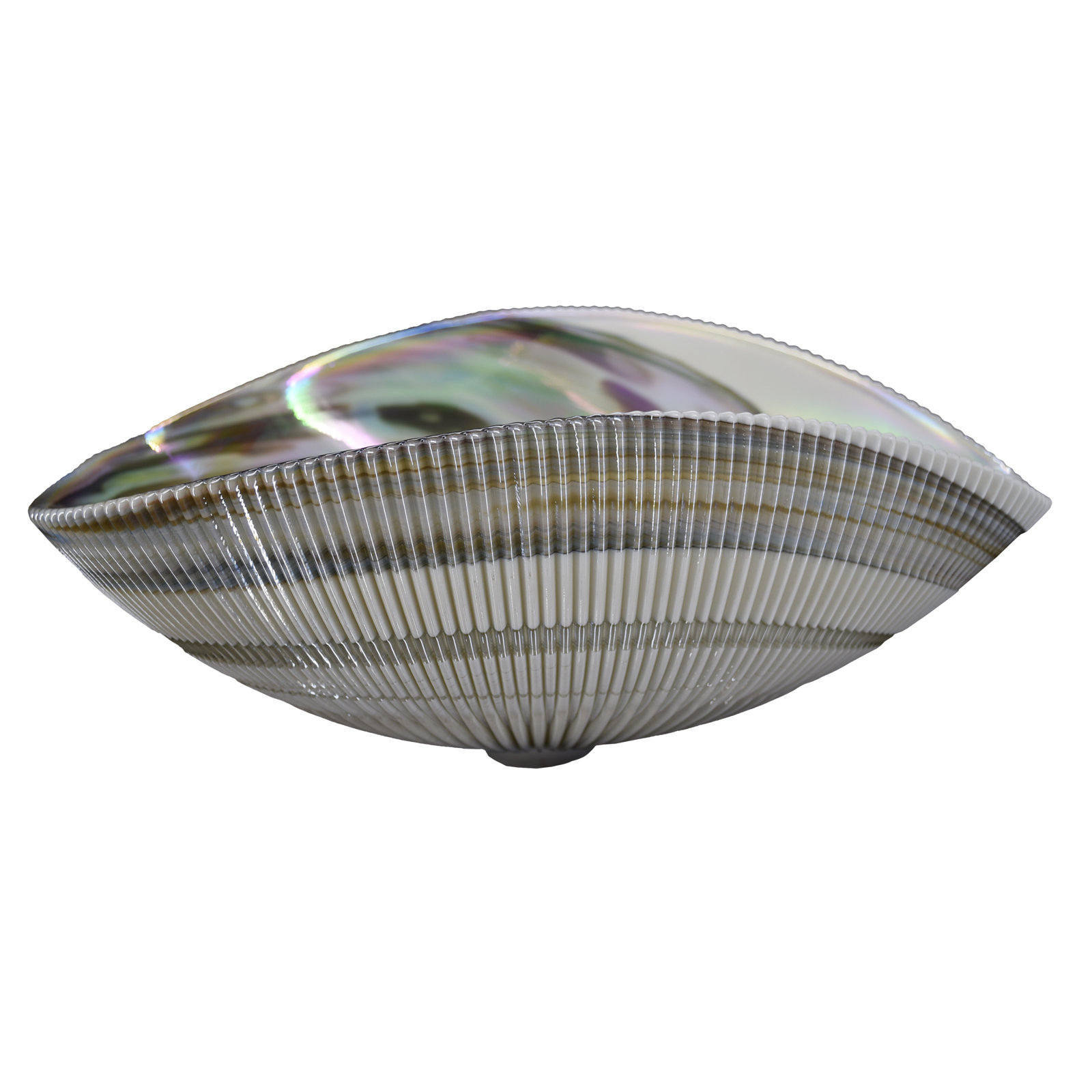 Amalfi Murano Glass Handmade Vessel Bathroom Sink, Abalone