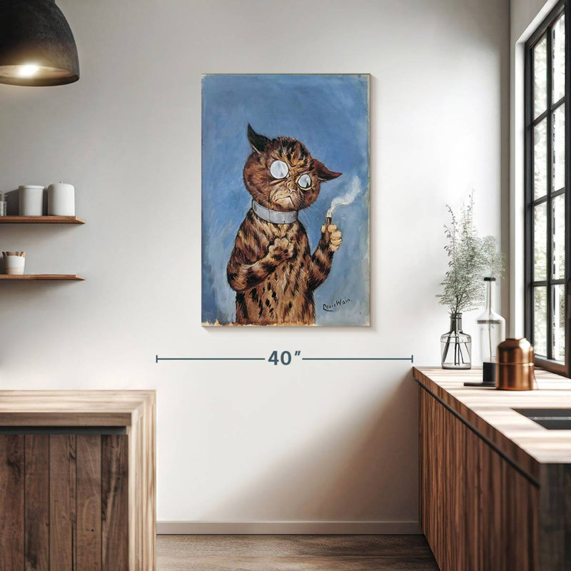 Ketti Cat With A Cigar, 39" H x 26" W