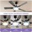  Ventilateur de plafond moderne intelligent 52 po avec lumières Smart-121081125-121081123