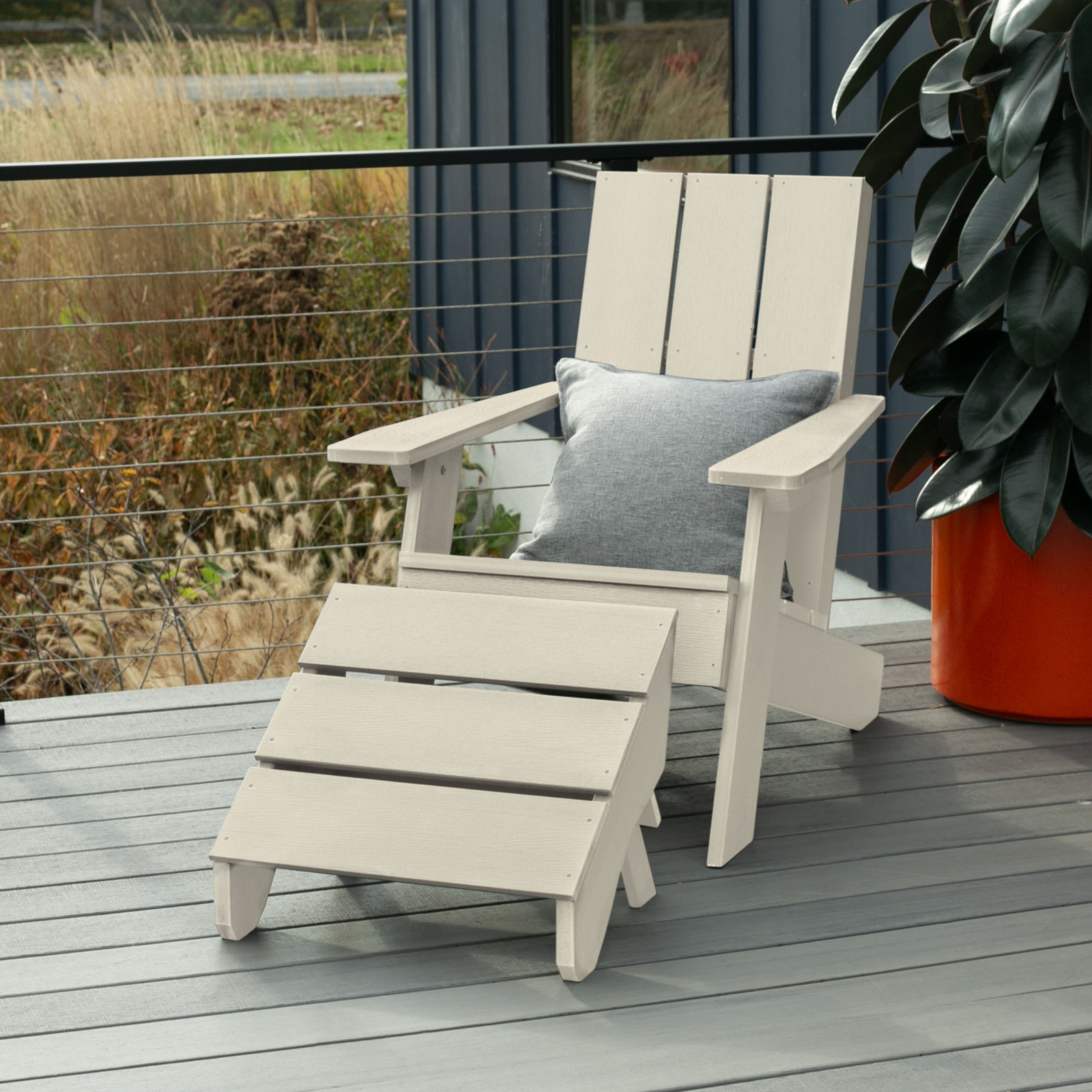 Byrnes Adirondack Chair, Whitewash