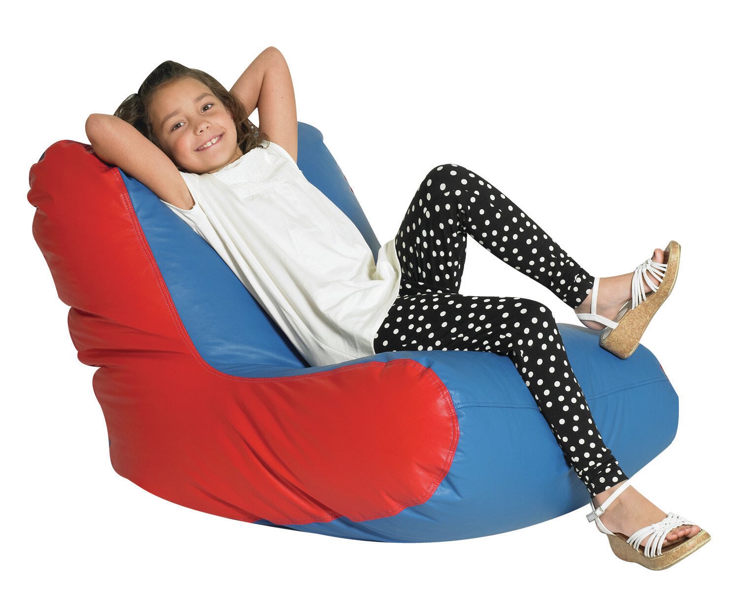 Loungie Comfy Foam Lounge Chair-Nylon Bean Bag-Indoor- Outdoor