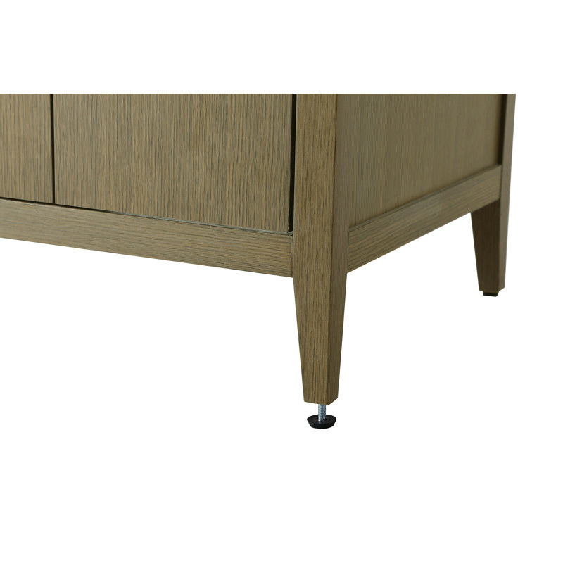 60 Inch Double Bathroom Vanity, Chestnut Brown