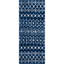 Tapis bleu / blanc en chenille / polyester tissé à la machine Briehn-1319534098
