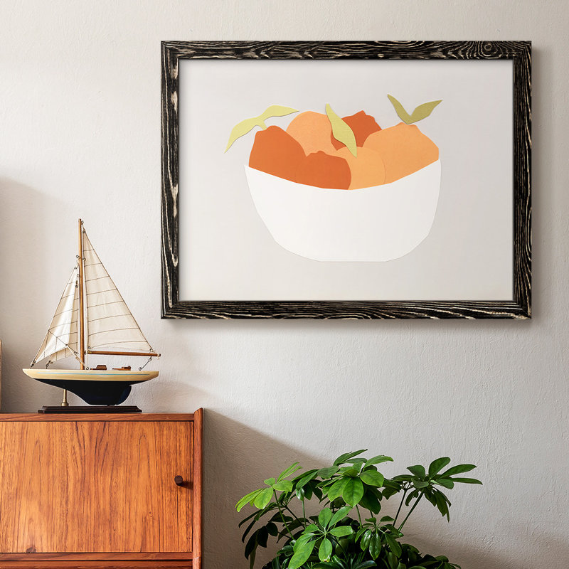 «Sumo Citrus II», reproduction sur toile encadrée, Cadre noir, H 28 po x l 42 po x P 1,5 po