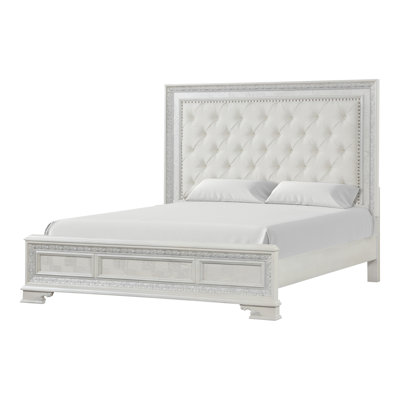 Mickinley Panel Bed With Upholstered Headboard