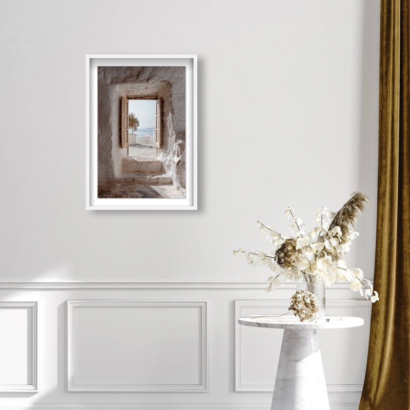 Mortar Meditation Print by Oliver Gal, 46.5"H x 31.5"W, White Shadowbox