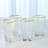Hammered High Ball Glass-Clear w/Gold Rim