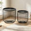 Tables d'appoint modernes en fil de fer, tables basses rondes à plateau amovible, ensemble de tables basses
