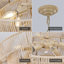 Lustre moderne 20 "à 4 couches en corde de chanvre tissé