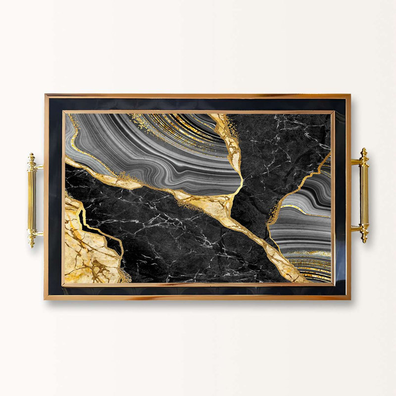 Élégant plateau de service en verre 19,7 x 11,4 x 1,4 pouces | 100% verre de haute qualité | Parfait pour recevoir et servir | Conception élégante et fonctionnelle pour la maison et les fêtes | Durable et facile à nettoyer