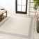 Clarktown Classic Diamond Border Cream/Blue Indoor/Outdoor Rug