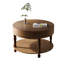 31.5" Round Coffee Table For Primary Living Space, Dual Storage Solution, Flip - Top Lid, Open Shelf, Solid Wood + , Quick Assembly, Walnut Style Table, Tabletop, Easy