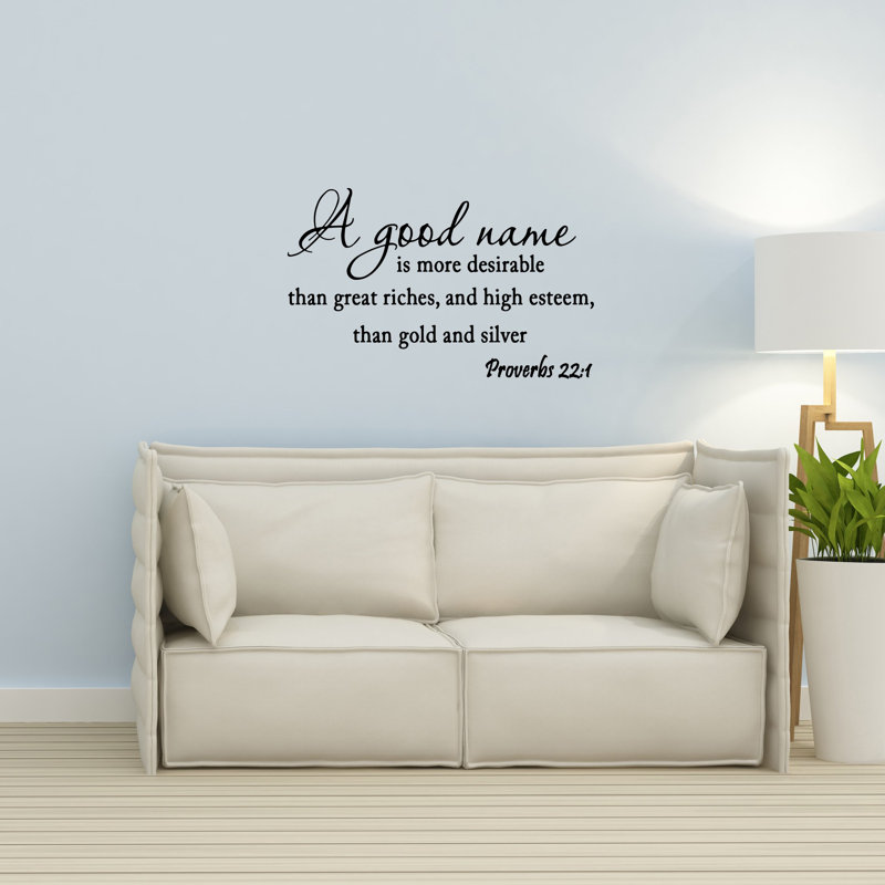 Décalcomanie murale plus souhaitable qu’une belle biblique, 17 po x 30 po