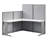Office In An Hour L-Shaped 1 Person Cubicle with Cable Management-98788178