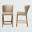 Aisa Dandry 23.6'' Counter Stool in Gray Dark Walnut finish, 35.8'' H X 18.33'' W X 21.84'' D