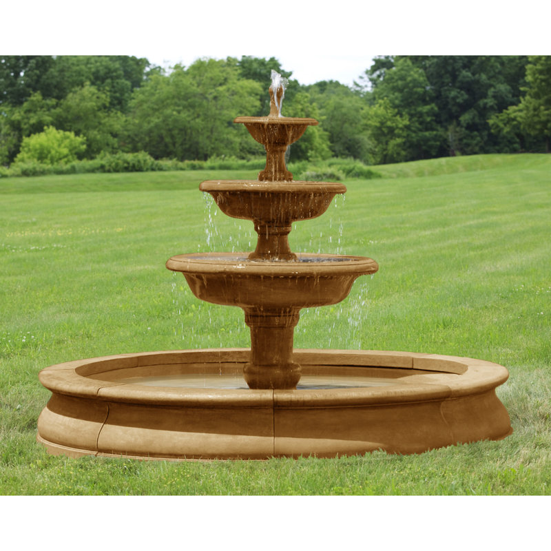 Fontaine en béton Newport, Travertin