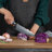 Senken Knives 15-Piece Damascus Steel "Tsunami" Knife Block Set - 67-Layer VG10 Japanese Steel - Includes Chef Knife Set, Steak Knives, Sharpening Rod, & More