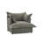 Plush Gray Upholstered Chenille Accent Chair with Oversized Cloud Cushions-346721704