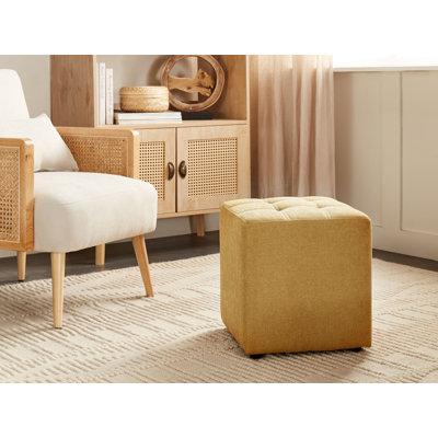 Hadasha 38cm Wide Tufted Square Cube Ottoman