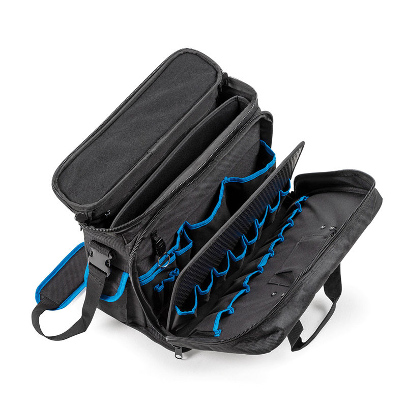 Black Nylon Splashproof Notebook Carrying Shoulder Bag with Adjustable Strap