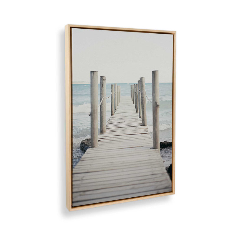 Jetty Dreams Escape Canvas Print, American Maple Framed, 24.75" H x 36.75" W x 1.75" D