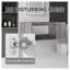 Meuble-lavabo flottant de 36 po de largeur en contreplaqué mural gris avec portes à fermeture en douceur (lavabo non inclus)-1834498784-1834498796