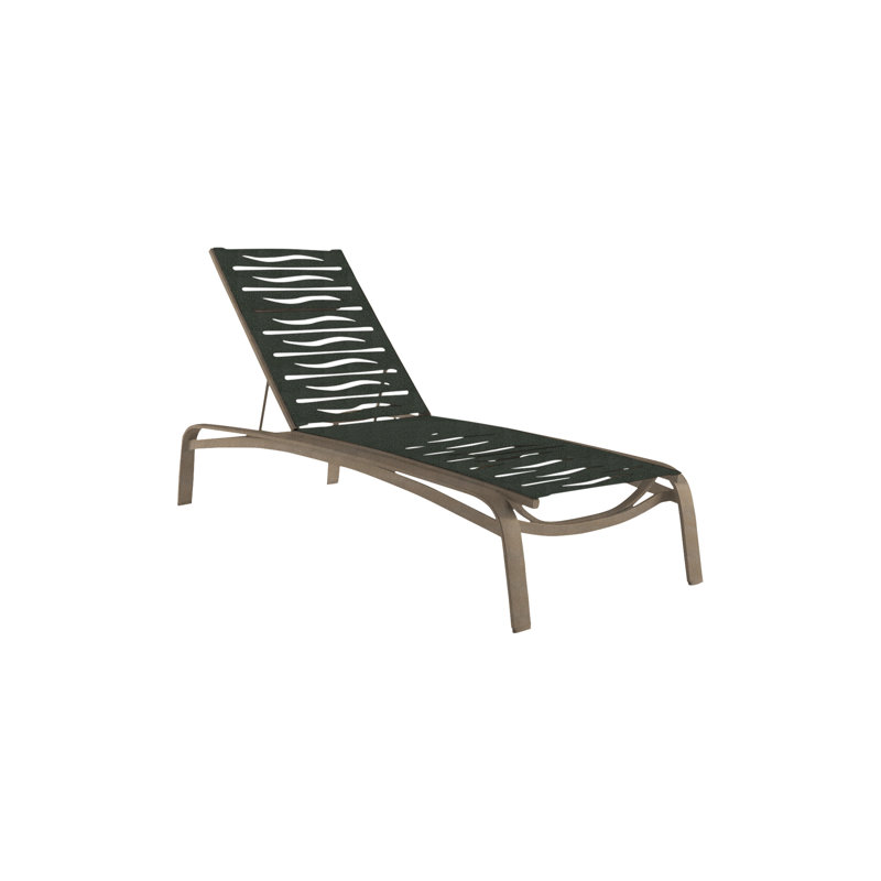 Laguna Beach EZ Span™ Outdoor Rust-Resistant Metal Chaise Lounge, Graphite, Mocha