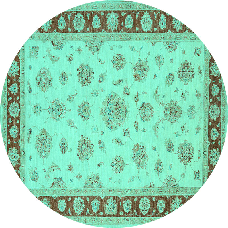 Tapis oriental bleu Adeebah, Rond 5 pi