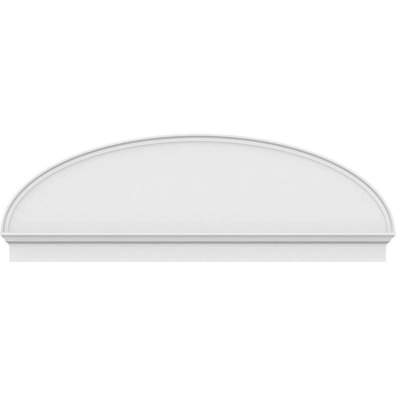 Fronton elliptique en PVC de qualité architecturale lisse, H 25 7/8 po x l 76 po x P 2 3/4 po