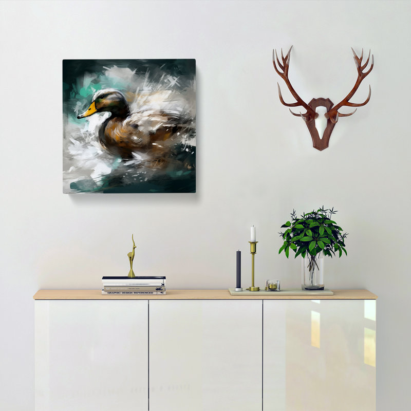 Duck Gestural Art No.2 - Print, 35cm H x 35cm W x 3cm D