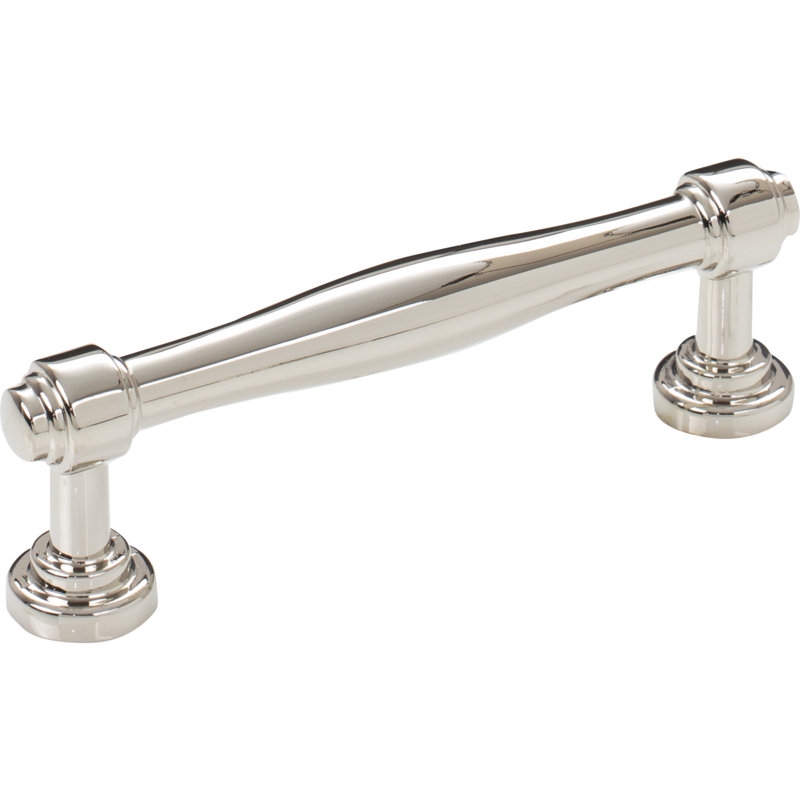Ulster Bar Pull, Polished Nickel, 3 3/4" Center to Center