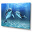 Deux dauphins bleus - Impression sur toile-67463975-67463973