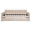 Full Size Upholstered Daybed With Trundle And Wood Slat Support