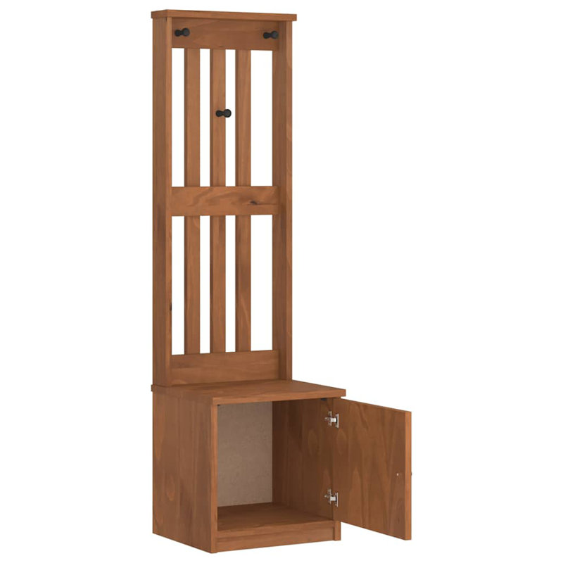 Hall Tree SANDNES 45X40x159.5 Cm Solid Wood Pine, Acacia