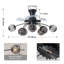 Ventilateur de plafond 8 lumières avec télécommande-1325897301