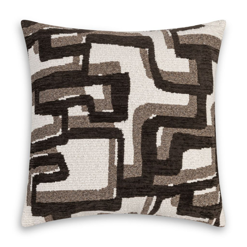 Coussin brun Rimini, Brown Abstract