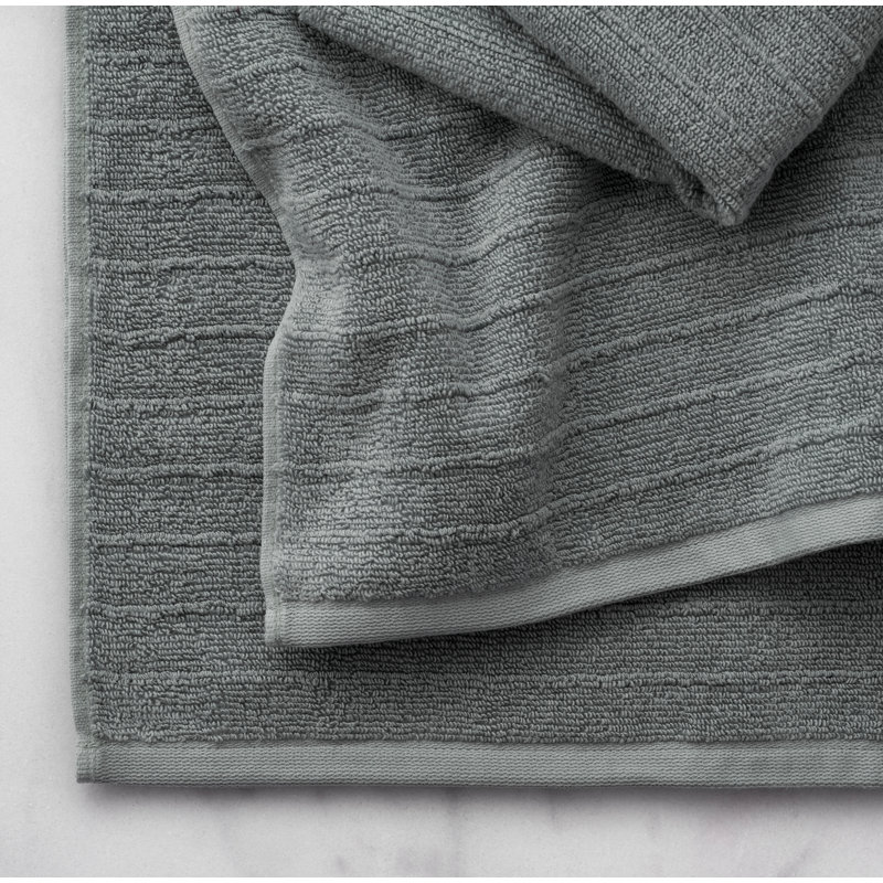 Ensemble de serviettes 6 pièces 100% coton Iva, Gris
