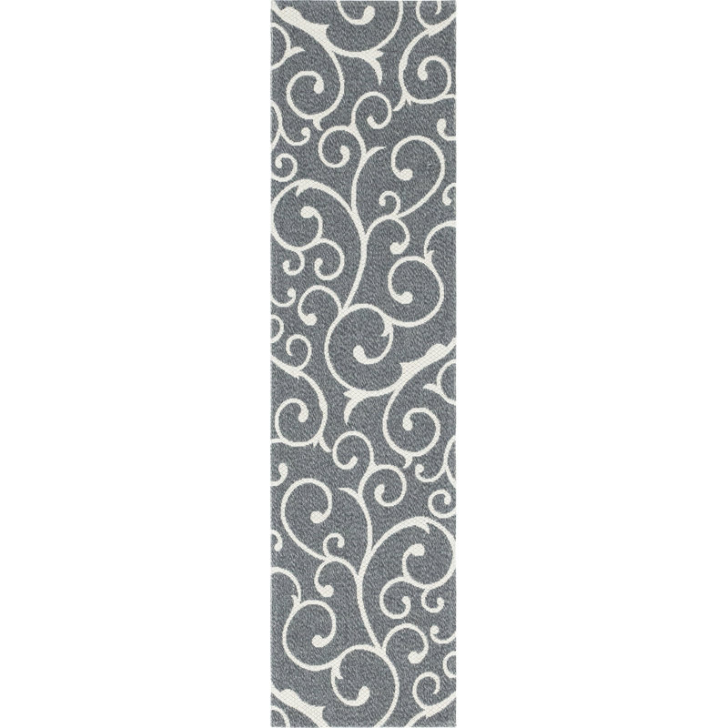Omro Cotton Damask Indoor Rug, Runner 2' x 7'10"