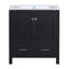 Meuble-lavabo noir 30 po avec lavabo simple-367996452
