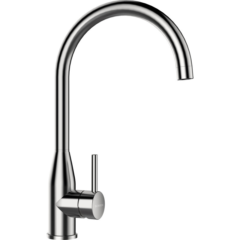 Schock Single Lever Monobloc Tap, Solid Stainless Steel