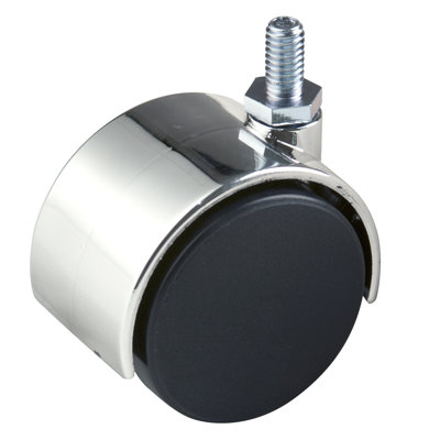 Plastic Twin Wheel Caster with 5/8" Stem