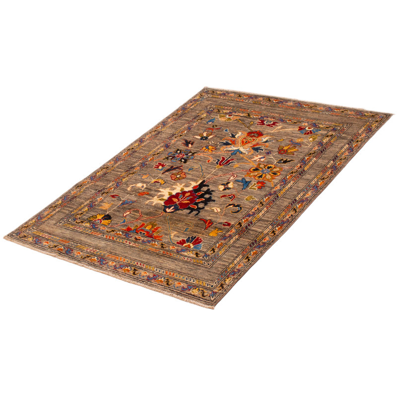Tapis gris Ghazni 4 pi 1 po x 5 pi 9 po