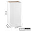 Armoire murale à une porte en bois massif blanc, tablettes réglables, mécanisme de fermeture en douceur, imperméable, pour le bureau, la cuisine, la salle de bain, l 15 po x P 12 po x H 36 po